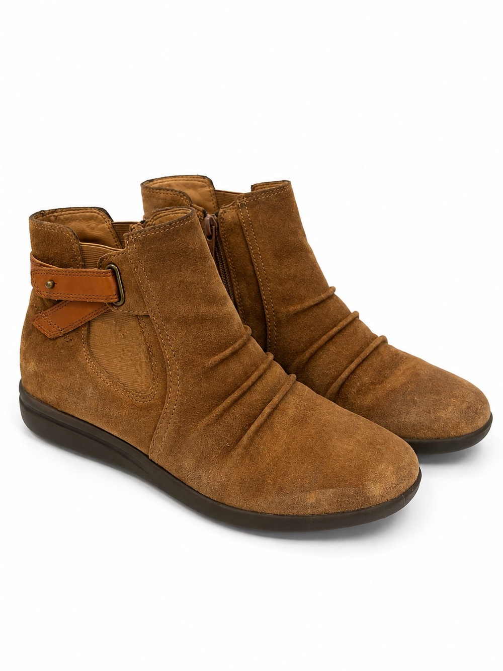 Clarks Tamzen Mid Tan Suede Ankle Boots Size 7 Screen Worn Star Trek